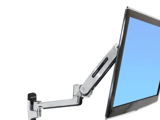 Ergotron LX - Monteringssæt (sidde-standerarm, forlængelse, base, VESA adapter) - for LCD display - kapacitet 3,2-11,3 kg - poleret aluminium - skærmstørrelse: op til 42