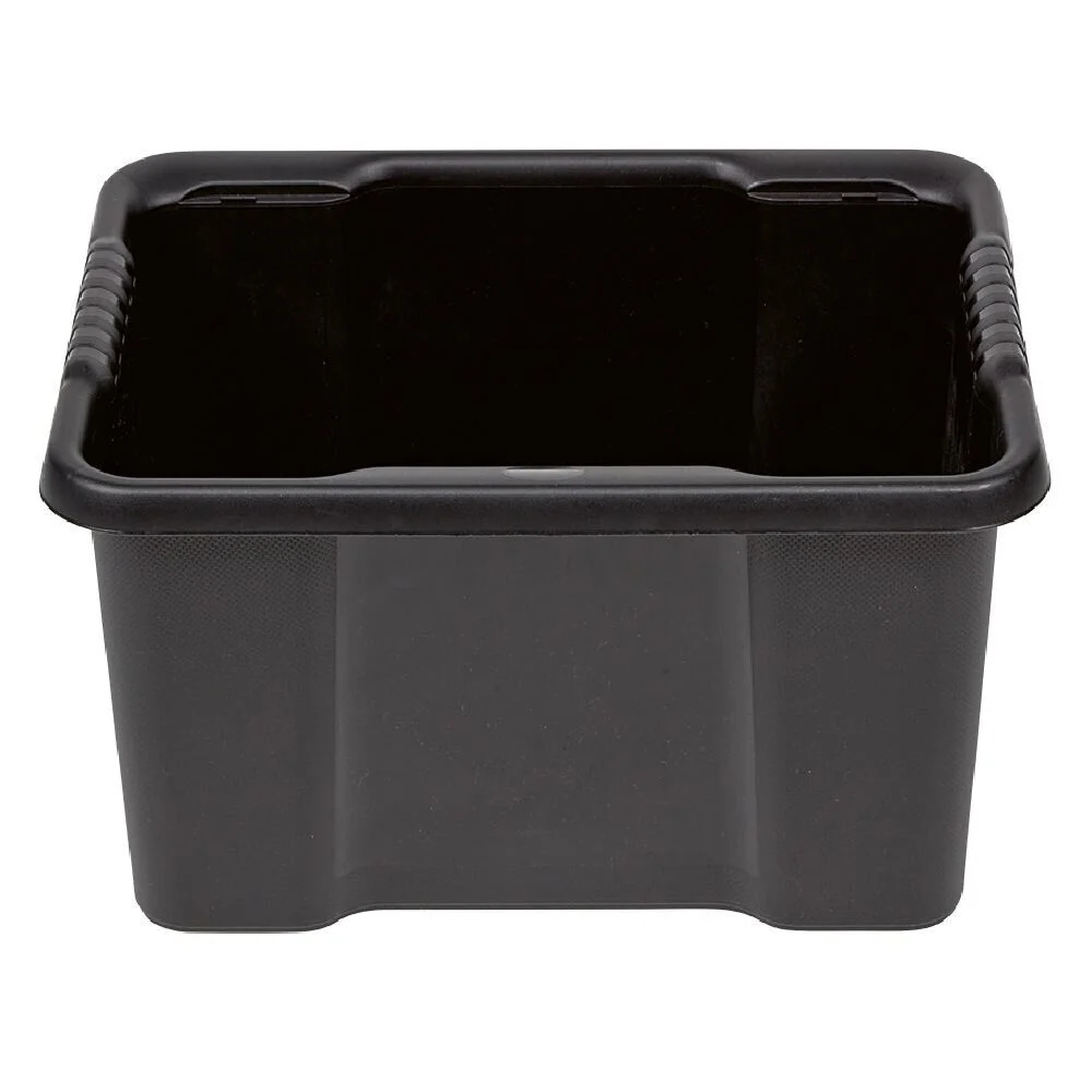 Bac plastique recyclé noir 16L