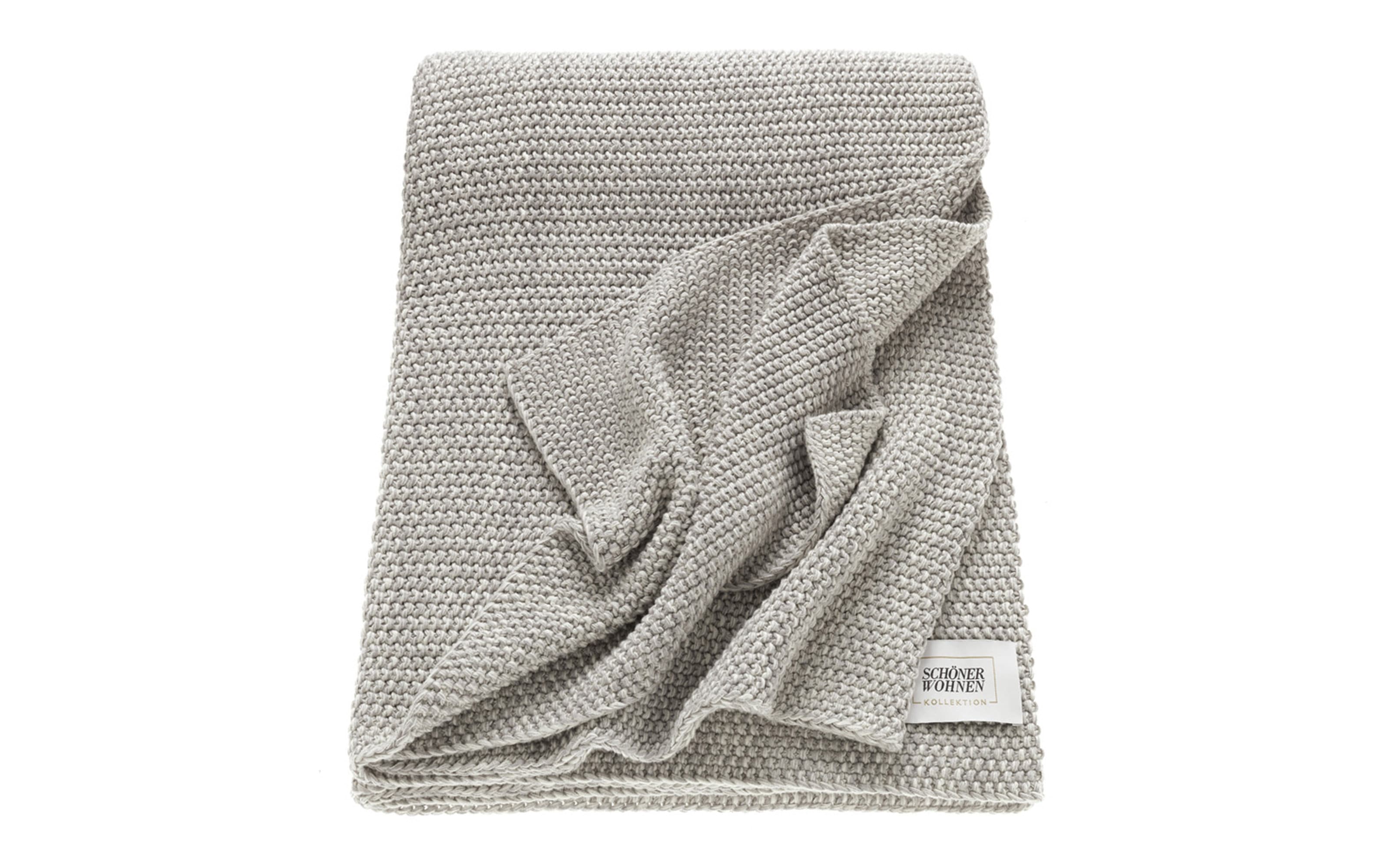 Plaid Melange, grau, 130 x 170 cm