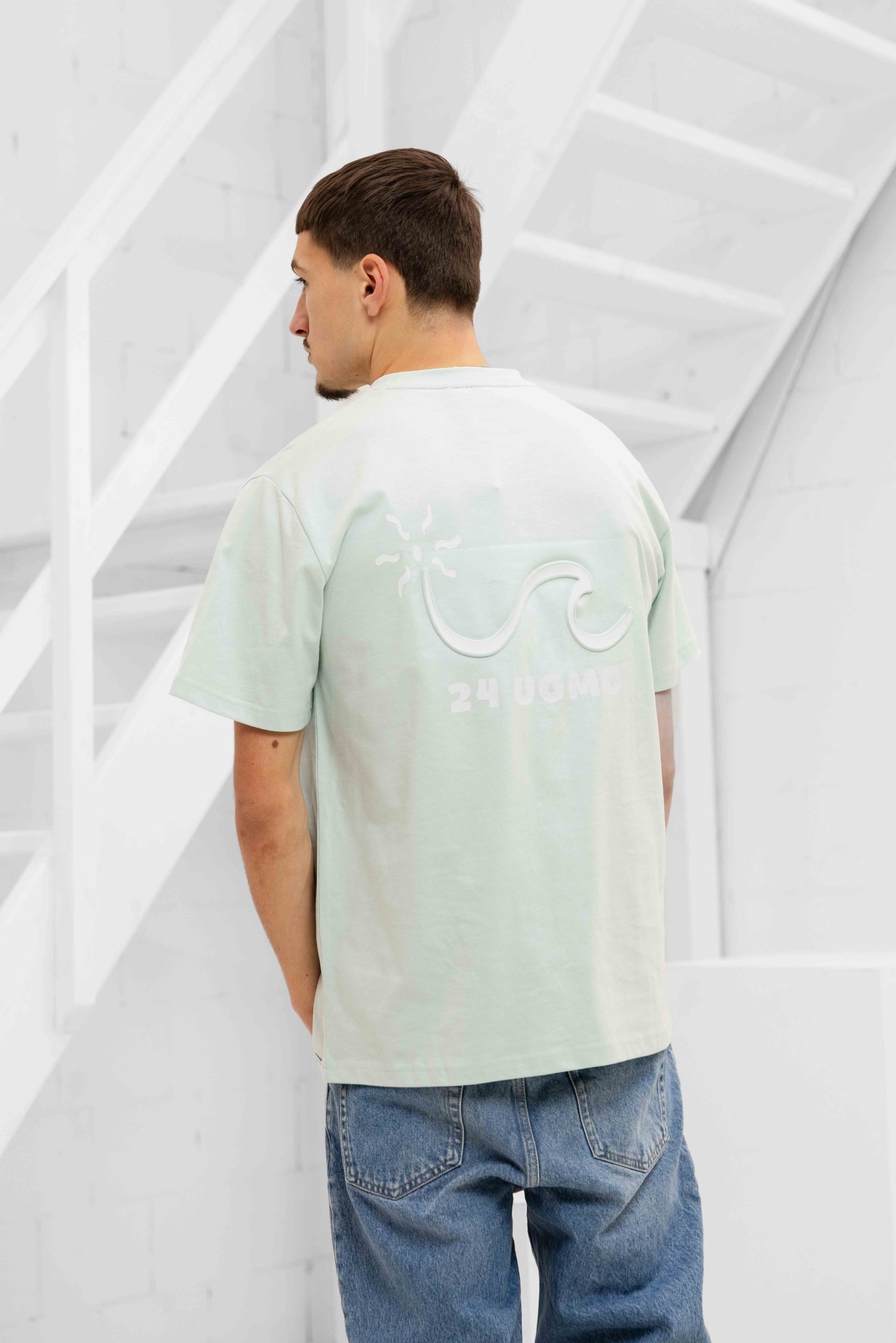 24 Uomo Wave T-Shirt Heren Blauw