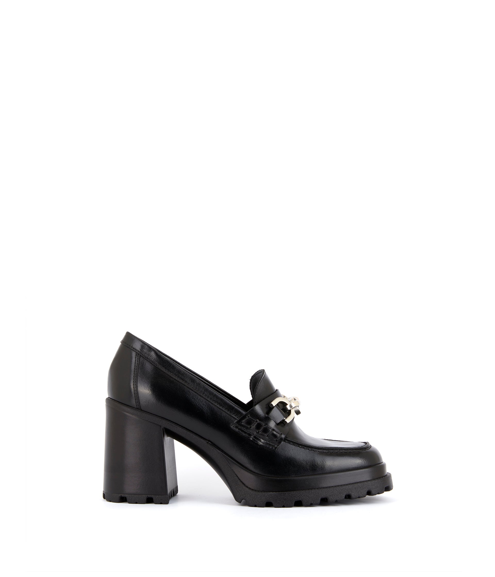 Mocassins noirs crantés Arielle