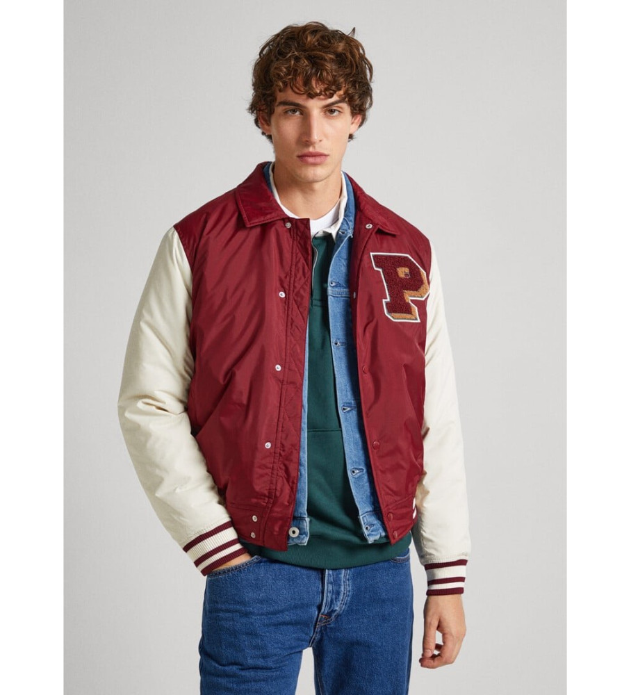 Jaqueta Bomber Escolar Borgonha da Pepe Jeans