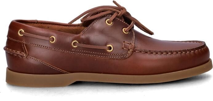 Nelson leren bootschoenen cognac