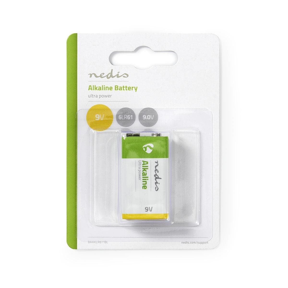 Nedis Alkalisk batteri 9V | 6LR61 | 1-Blister
