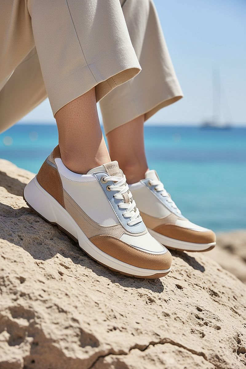 Xsensible Pristina Stretchwalker Sneakers Cognac Dames