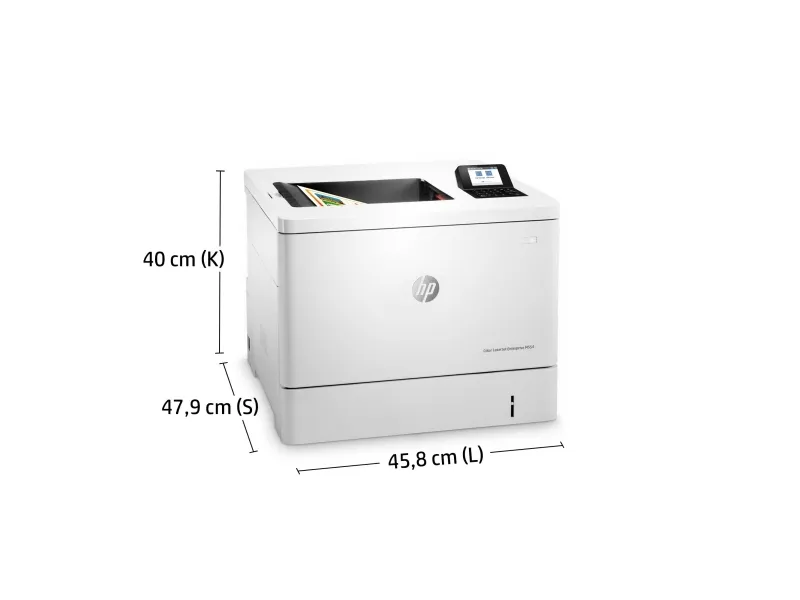 HP LaserJet Enterprise M554dn - Printer - farve - Duplex - laser - A4/Legal - 1200 x 1200 dpi - op til 33 spm (mono) / op til 33 spm (farve) - kapacitet: 650 ark - USB 2.0, Gigabit LAN, USB 2.0 vært
