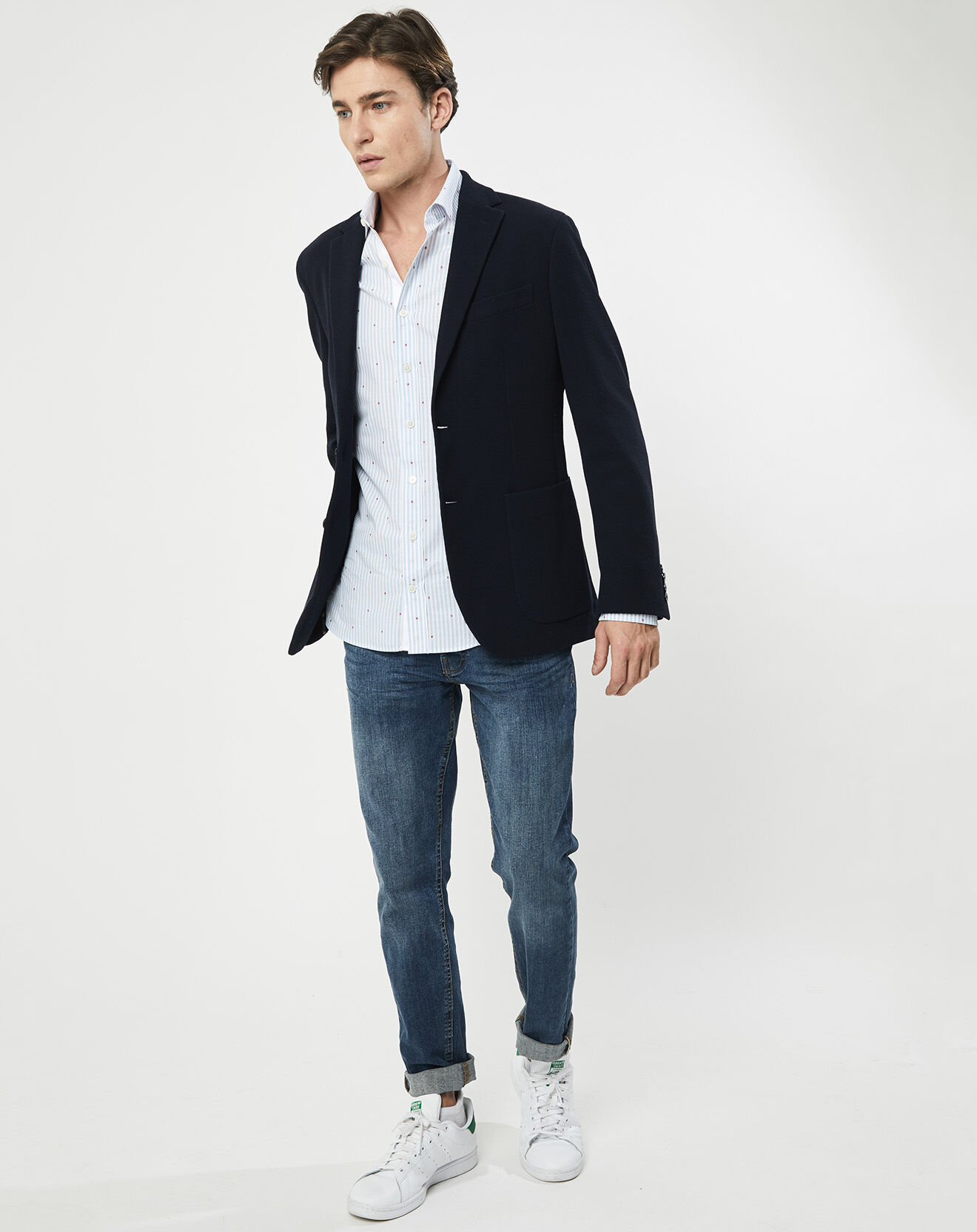 Hackett London Veste  en tricot unie bleu marine