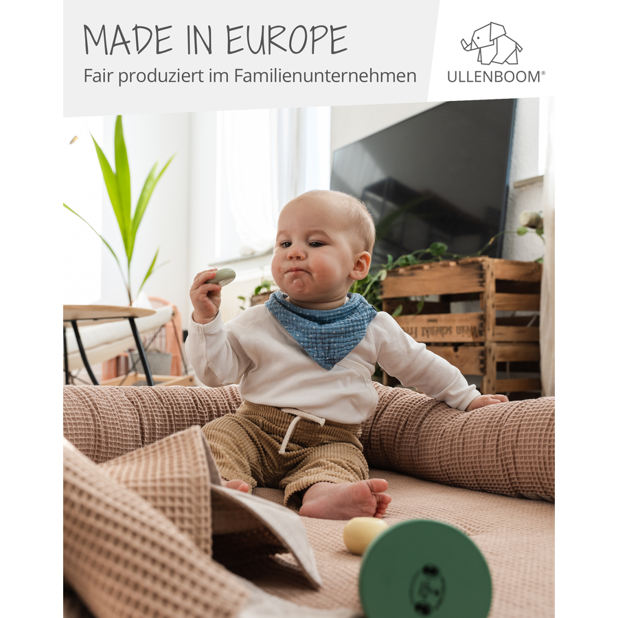 Ullenboom Baby-Bettschlange Waffelpiqué Sand 300 cm
