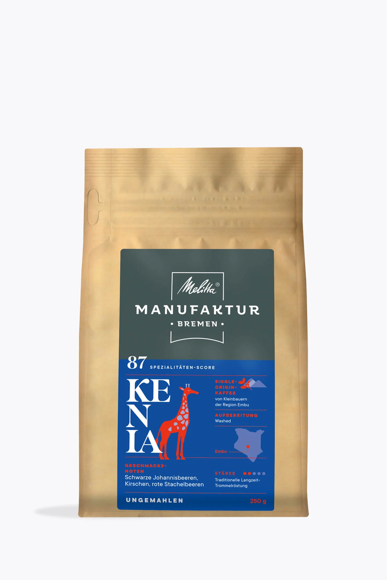 Melitta® Manufaktur Bremen Kenia Single-Origin-Kaffee 250g