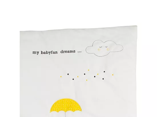 Edredon pour lit bébé en coton gris