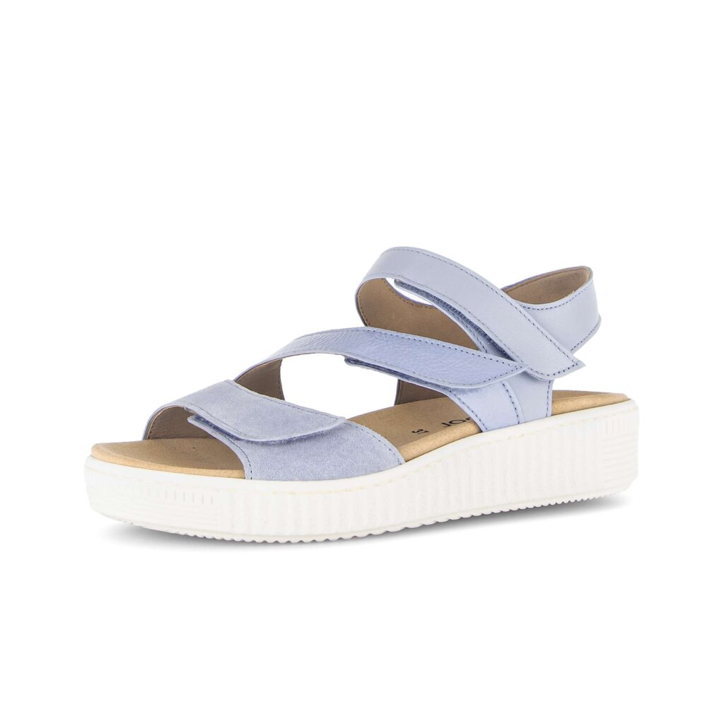 Sandale met plateauzool blauw