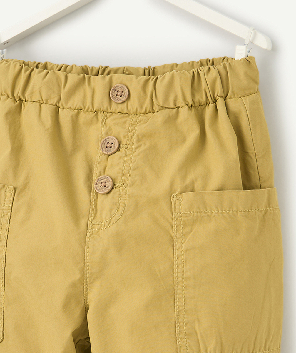 pantalon large cargo bébé garçon marron et ultra léger