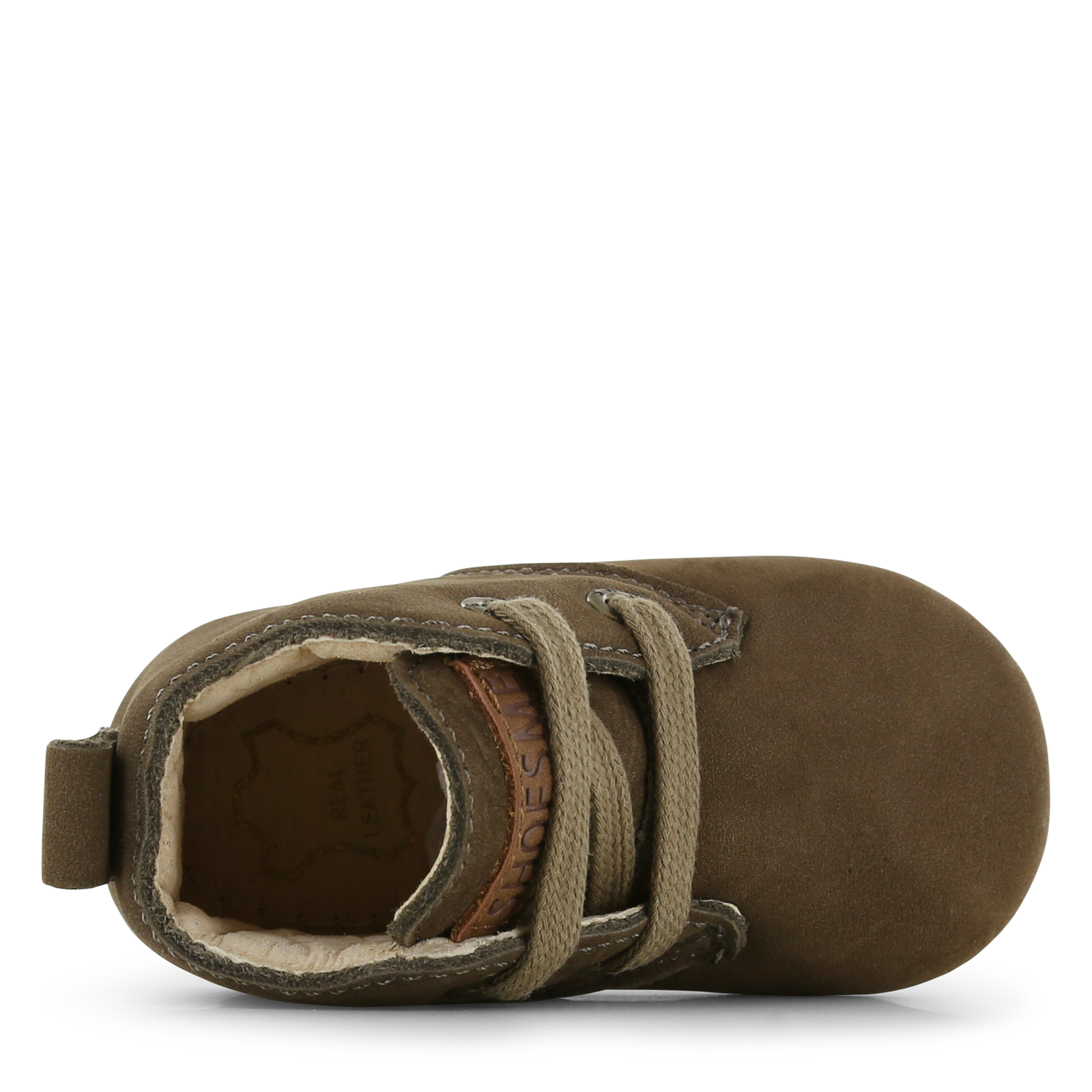 Shoesme Newborn grüner Lederpantoffel