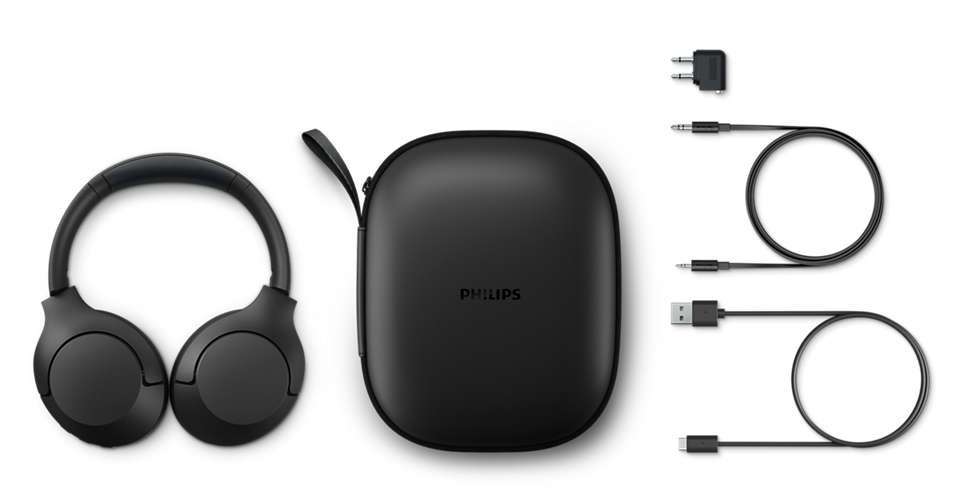 PhilipsAudio - TAH8506BK ANC Over Ear Bluetooth Headphones - Black