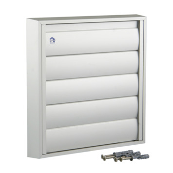 Renson opbouw overdrukrooster met lamellen ALU 210 x 210 mm