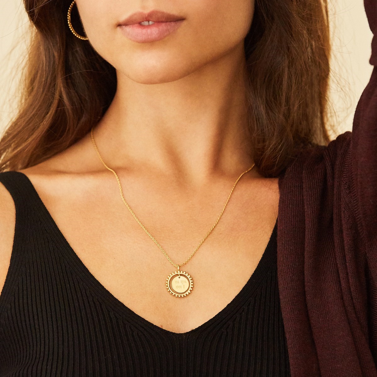 Collier Médaille en Vermeil, Hope