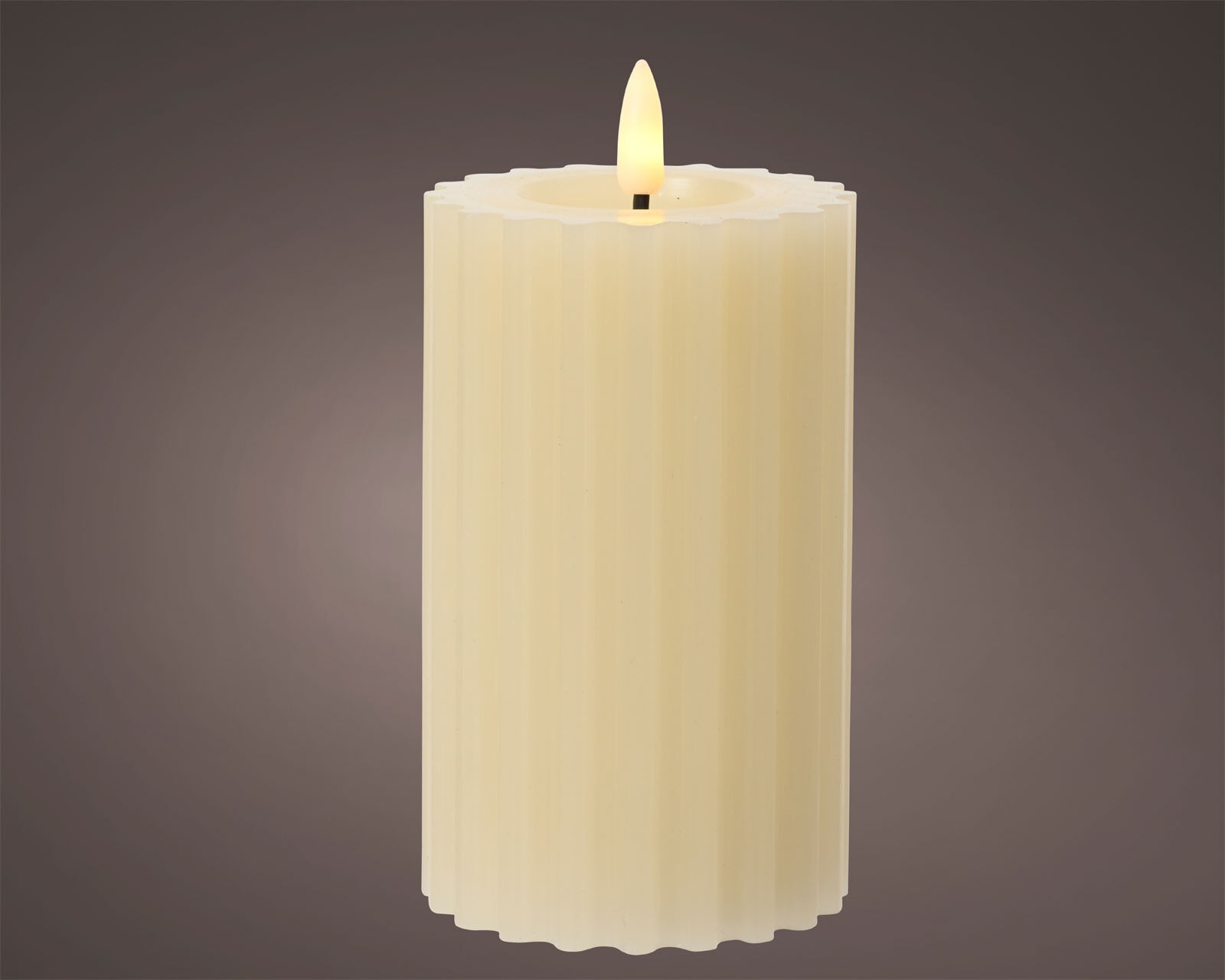 LED Kerze Wachs 14,7 cm creme