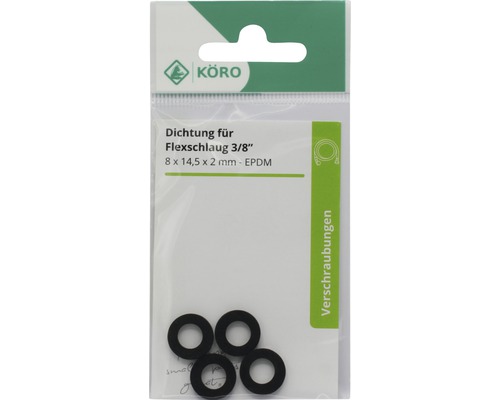 EPDM ring 8 x 14,5 x 2 mm 70 Sh.A voor slangkoppeling