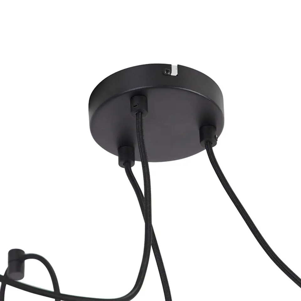 Qazqa hanglampen qara zwart e27