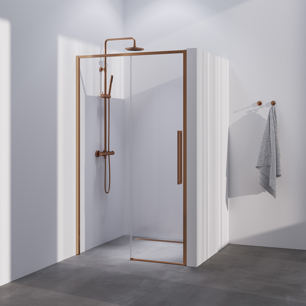 Brauer Season nisdeur met schuifdeur 120cm koper