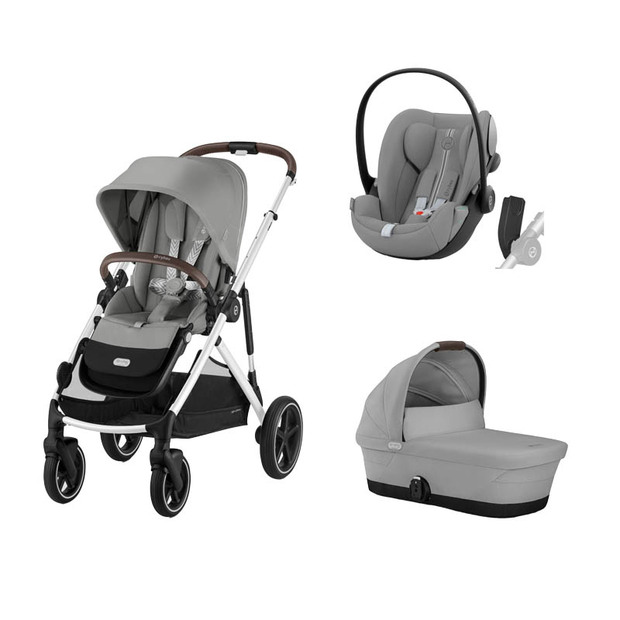 Poussette TRIO Gazelle S SLV Nacelle + Cloud G Stone Grey - CYBEX