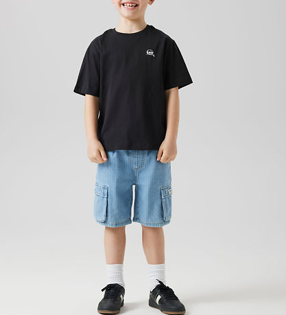 Name It Shorts - NkmRyan - Hellblauer Denim/Streifen