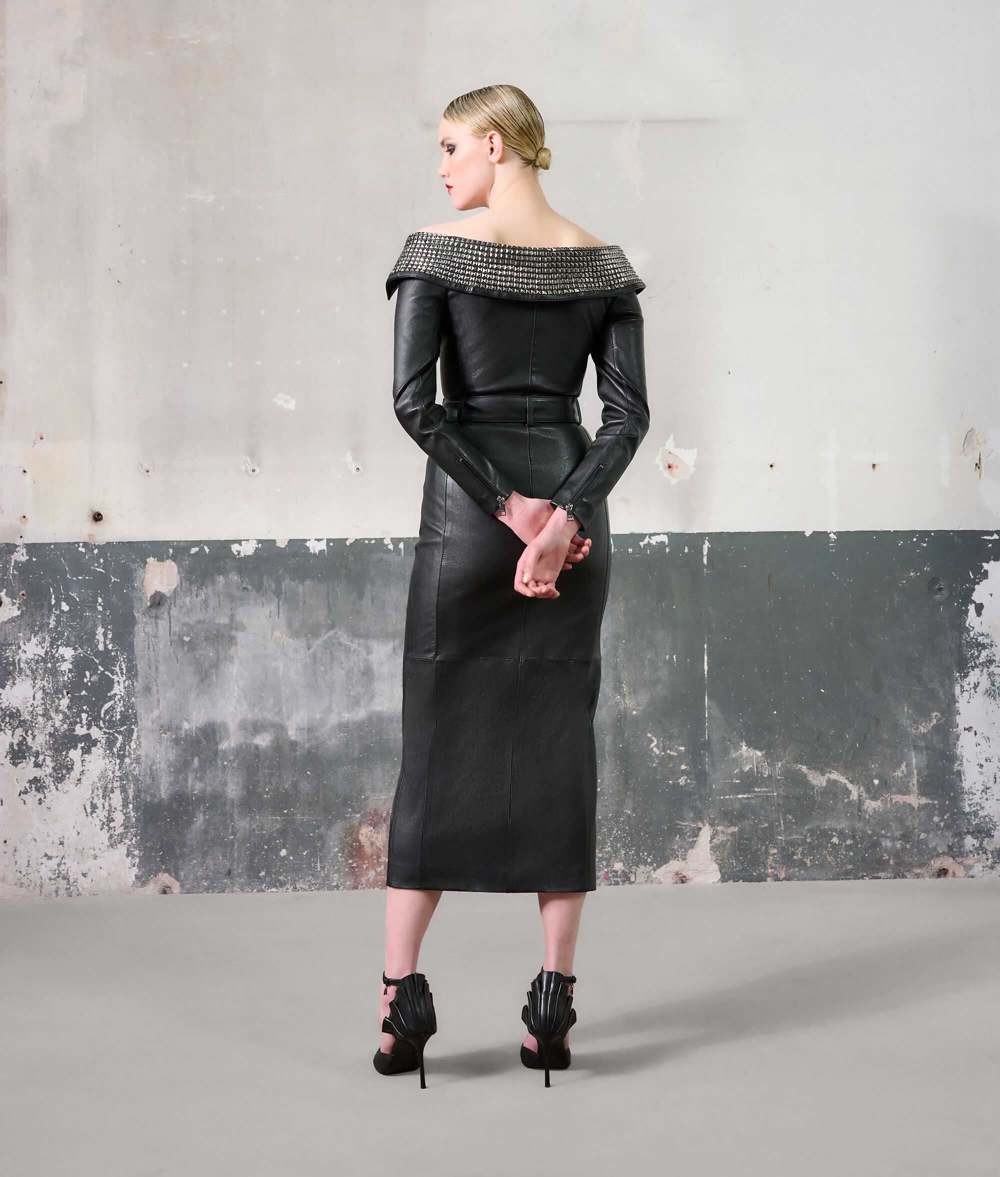 ROBE ESPRIT MOTARD EN CUIR