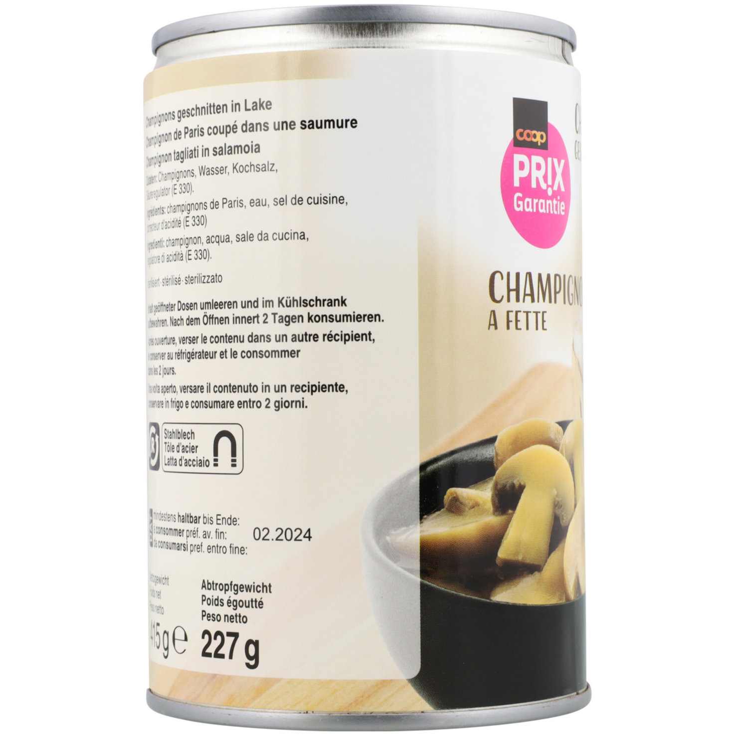 Prix Garantie Champignons geschnitten