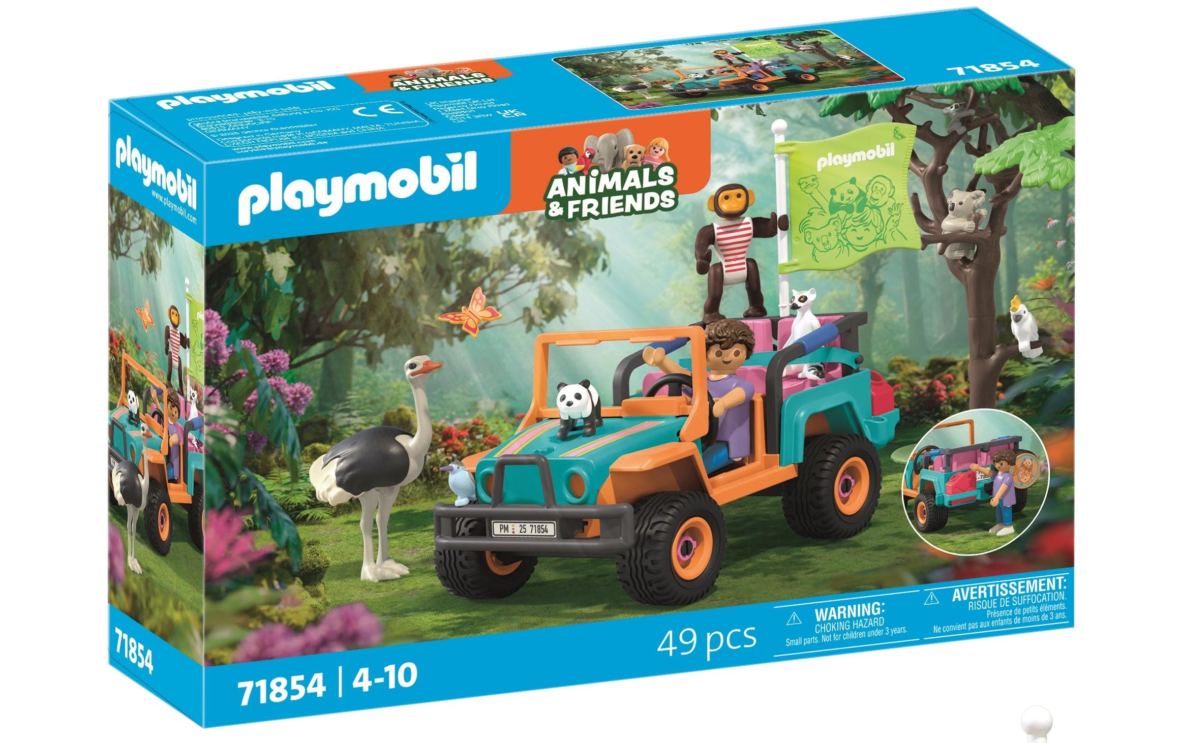 Playmobil® Konstruktions-Spielset »Animals & Friends: Bunter Geländewagen 71854«