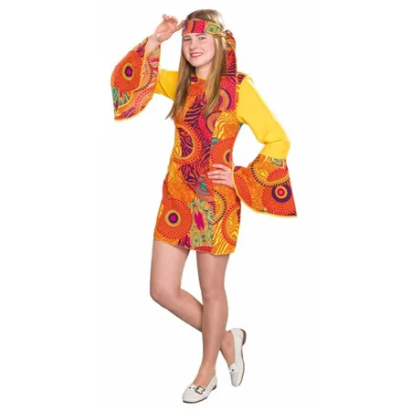 Festartikel Müller Hippie-Kleid mit Stirnband, Größe 42/44