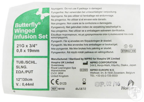 Butterfly 21g Aiguille Injection 1 Set