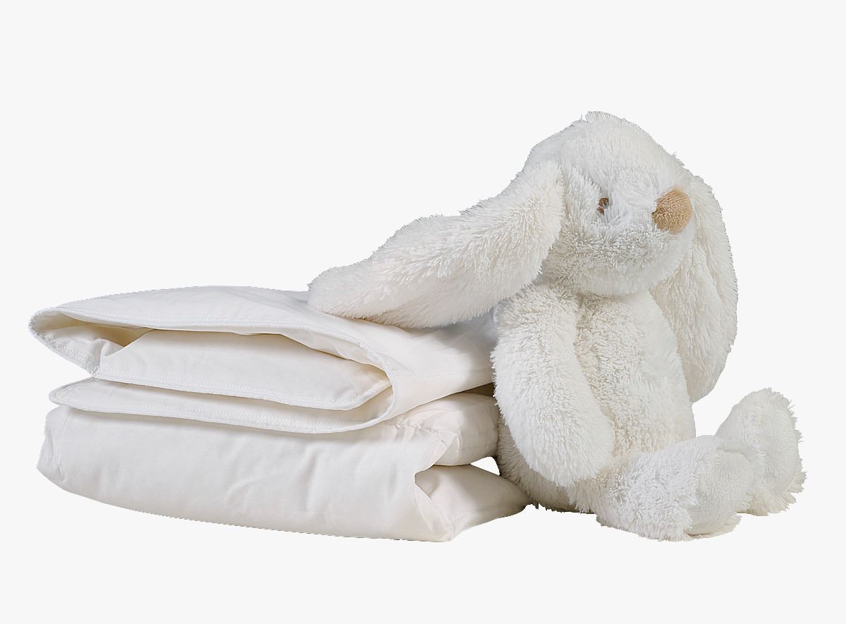 Baby sval dundyne hvit - 80x100 cm
