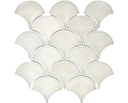 Visschubben keramisch mozaïek FS 03C 25,6x27,3 cm grijs
