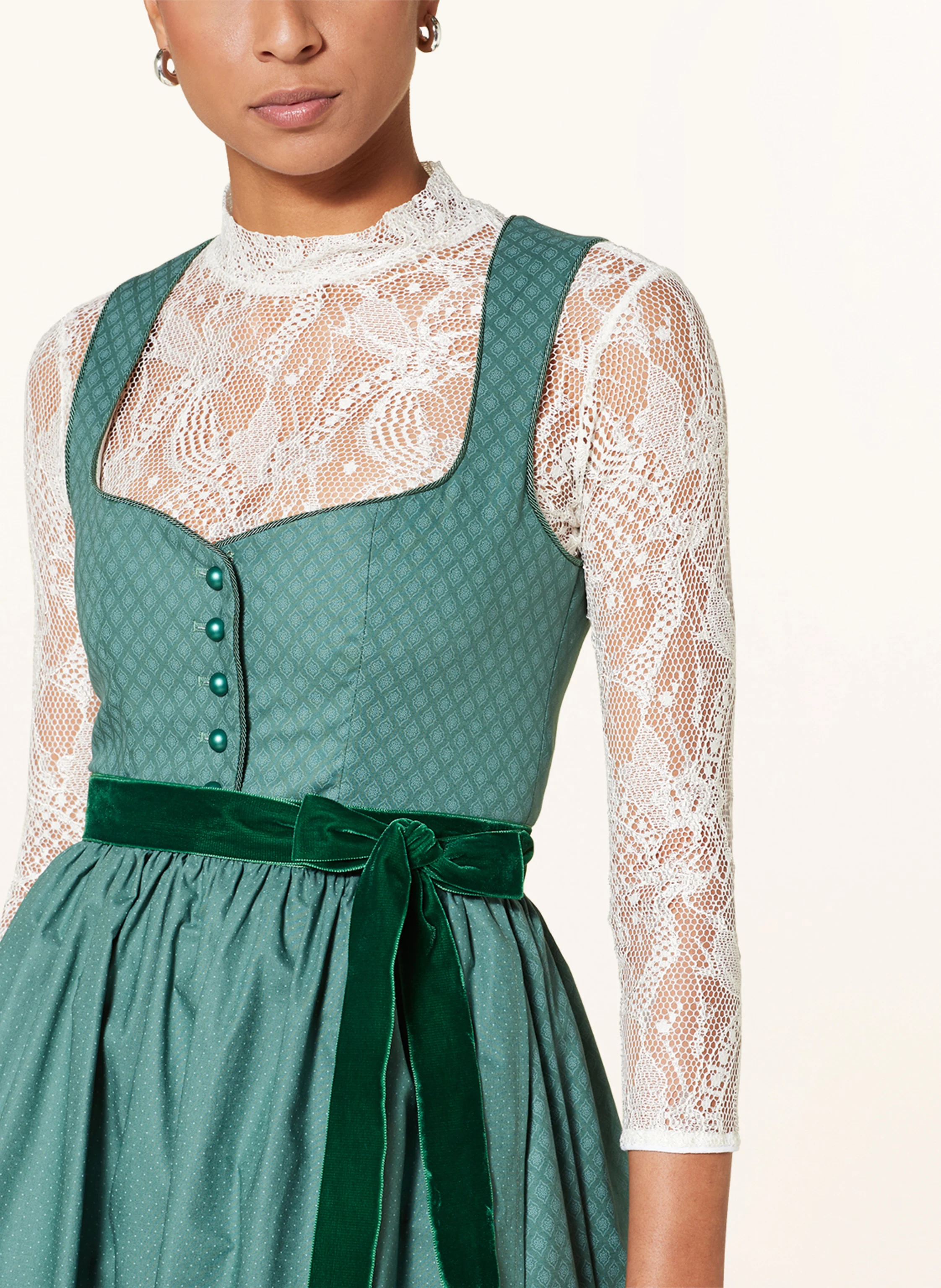KINGA MATHE Dirndlbluse LINA mit 3/4-Arm und Spitze