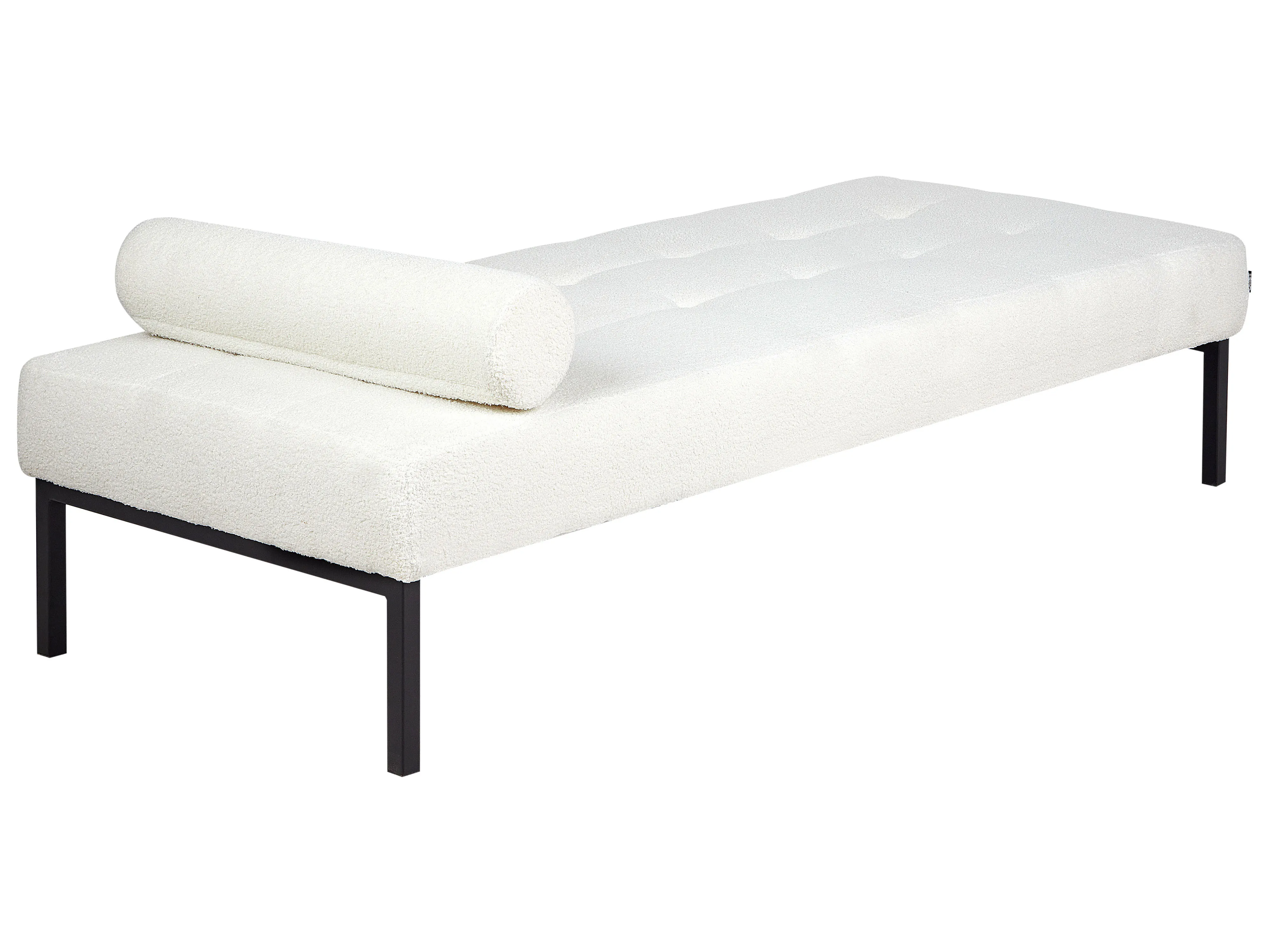 Chaise longue CHINON Bouclé Wit