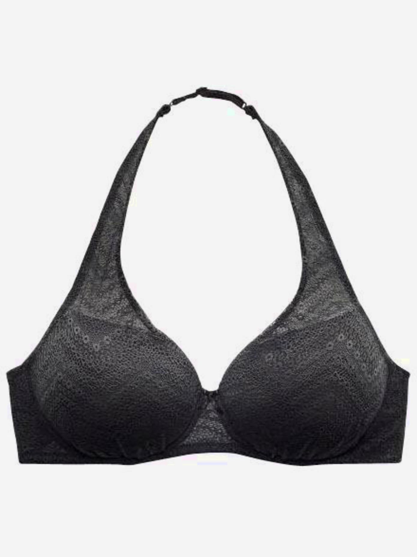 Soutien-gorge à coques pouvant se porter de 3 façons : bretelles normales, tour de cou ou dos croisé