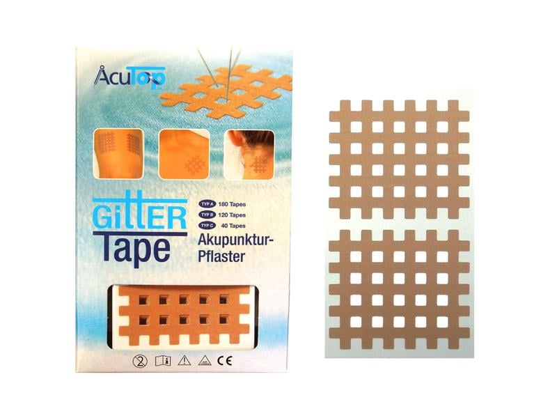 AcuTop Gitter Tape Typ C 5.2 cm x 4.4 cm 40 Stück Akupunkturpflaster gross