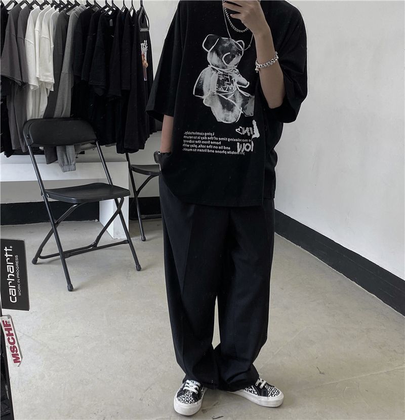 Giuliana - Oversized T-shirt met teddybeer en elleboogmouwen