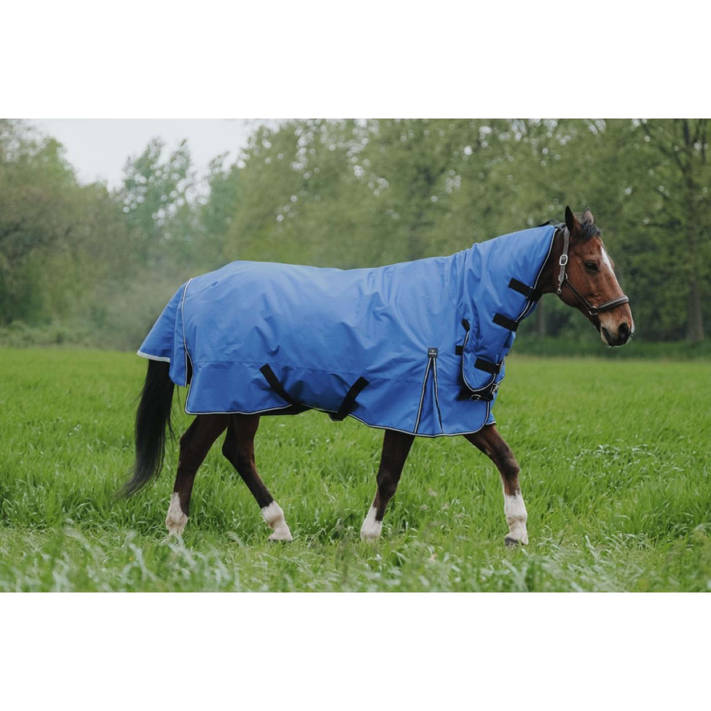 EQUITHÈME Outdoordeken Tyrex 1200D 300g Aisance Combo Royal Blue
