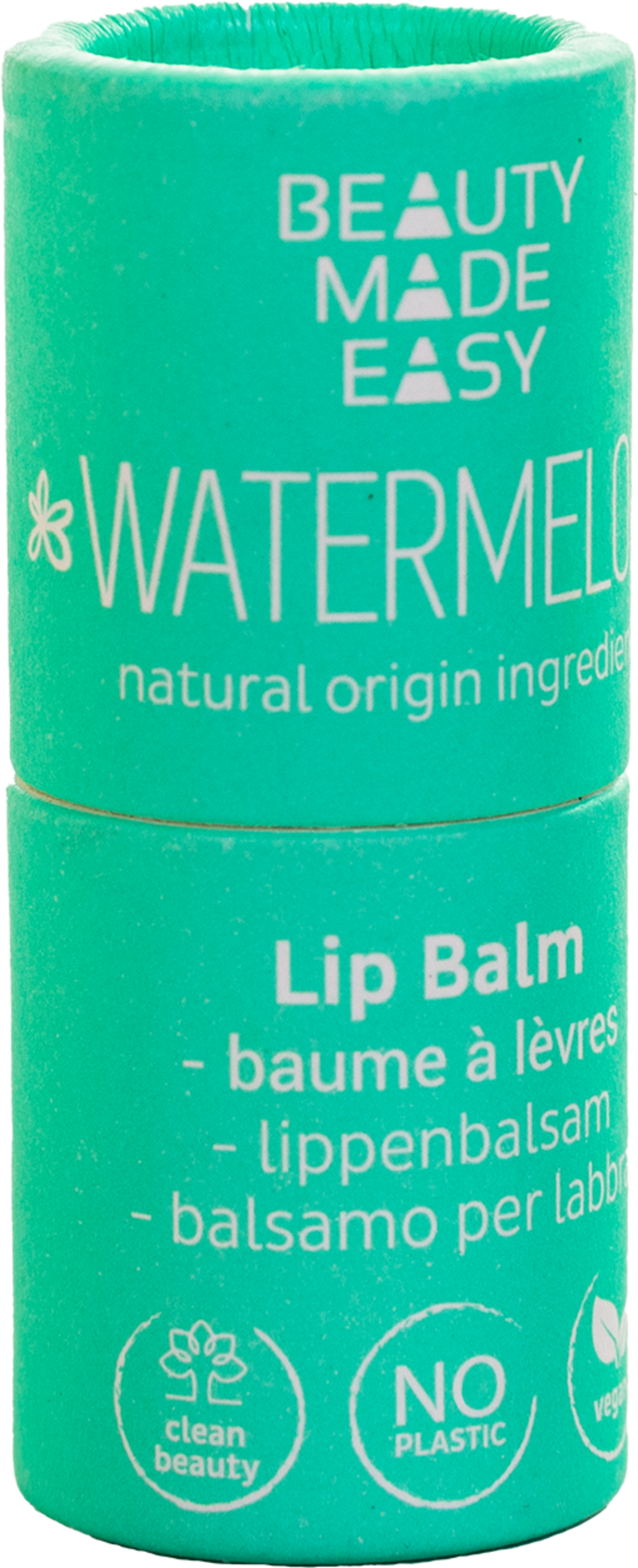 BEAUTY MADE EASY  Paper Tube Lip Balm Summertime, Watermelon (5,50 g)