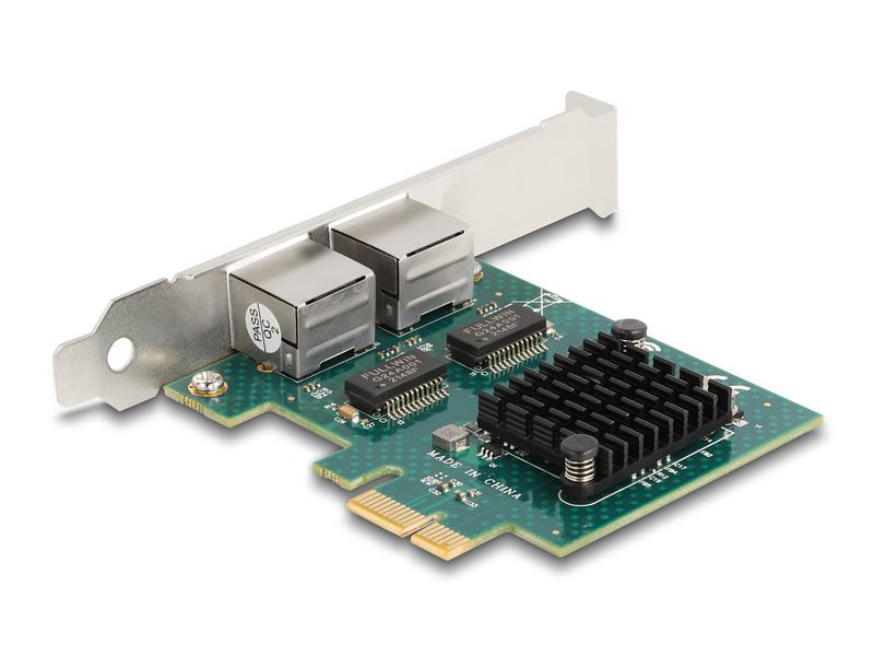 Delock Netzwerkkarte 2x RJ45 Gigabit, PCI-Express x1 Delock PCI Express x1 Karte zu 2 x RJ45 Gigabit LAN BCM