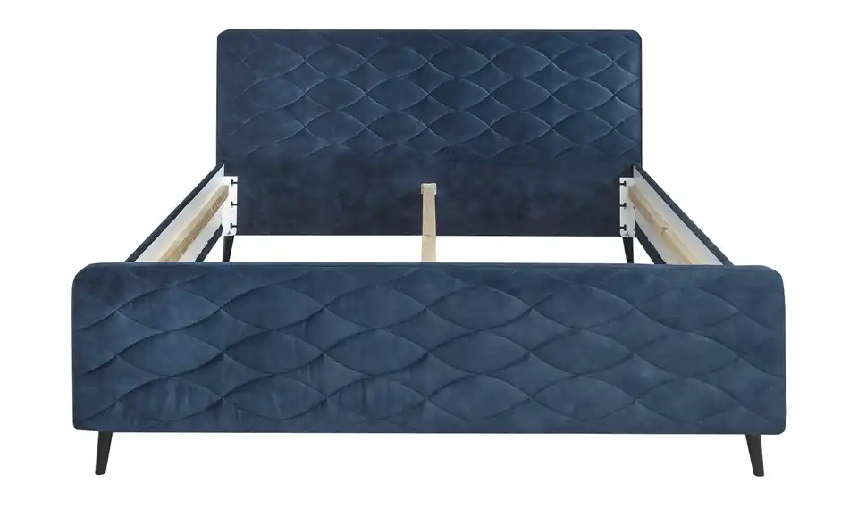 Polsterbettgestell Mario A Blau 160 cm