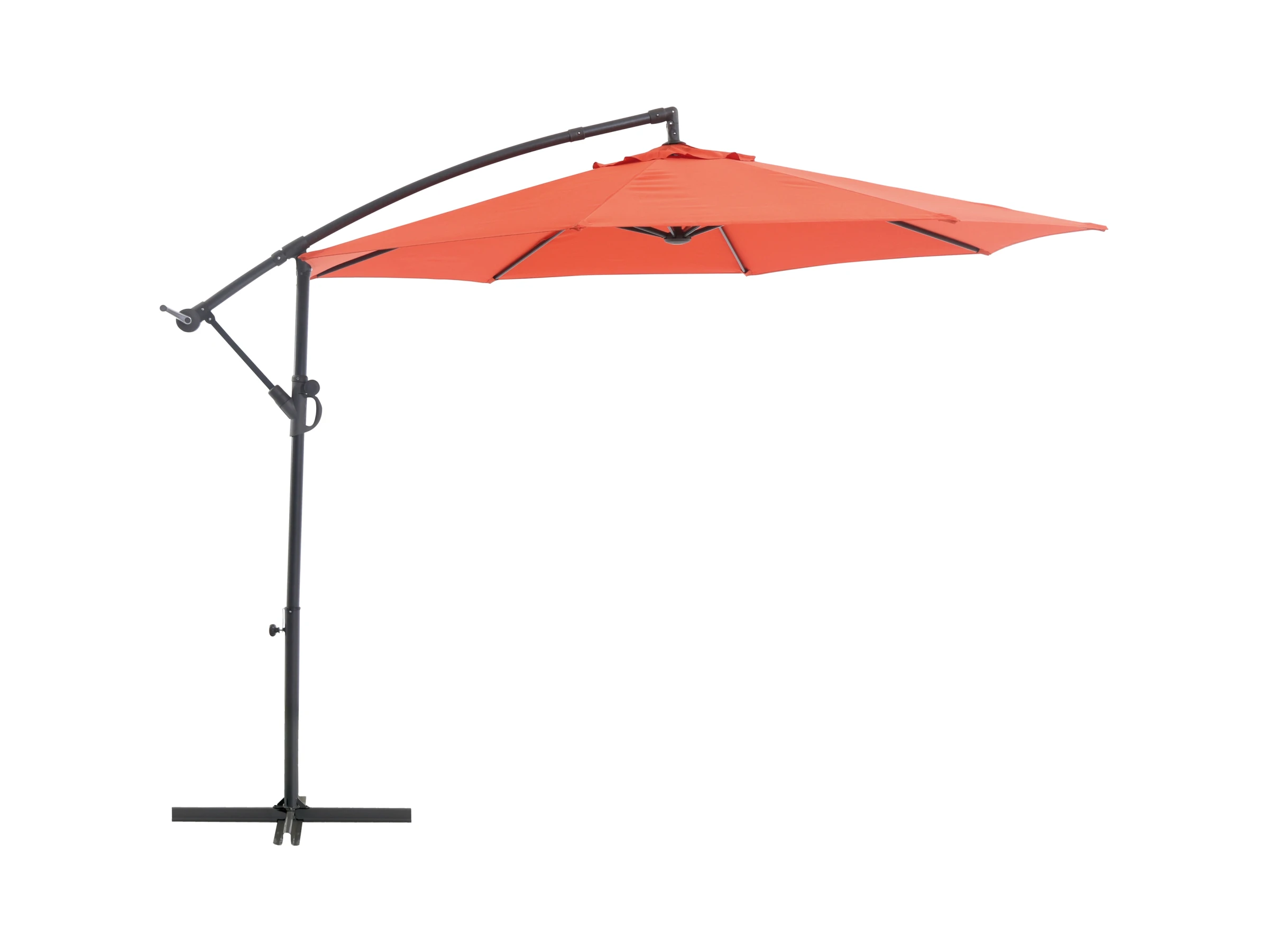 Ampelschirm Alvarado Ø 300 cm Terracotta mit Kurbel