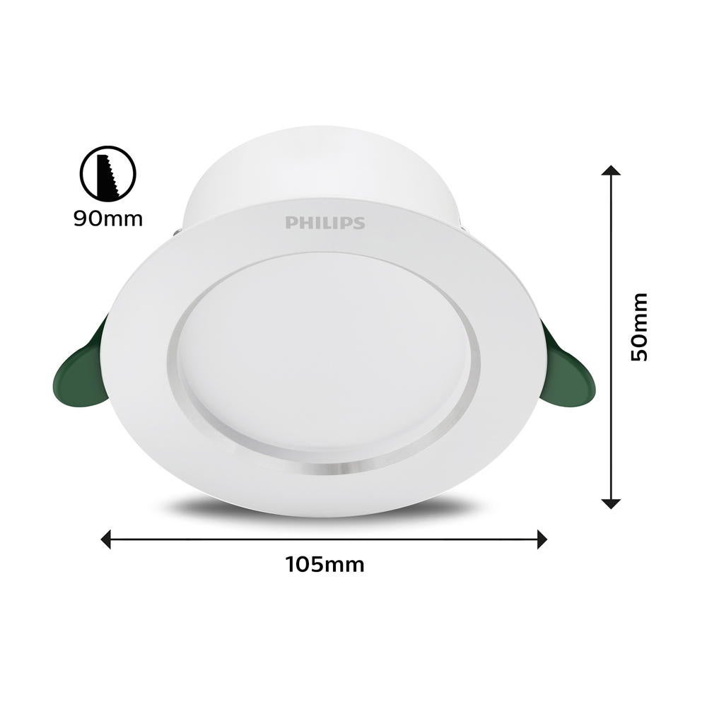 LED inbouw plafondspot Diamond Cut in wit 6,5W 1050lm 3000K