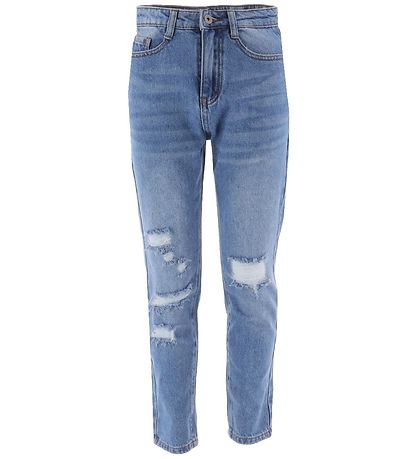 Grønt Jeans - Mom Destroy - Premium Blue