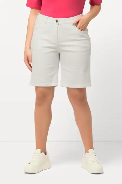 Jeansbermuda Mandy, 5-Pocket-Form, Komfortbund, white denim