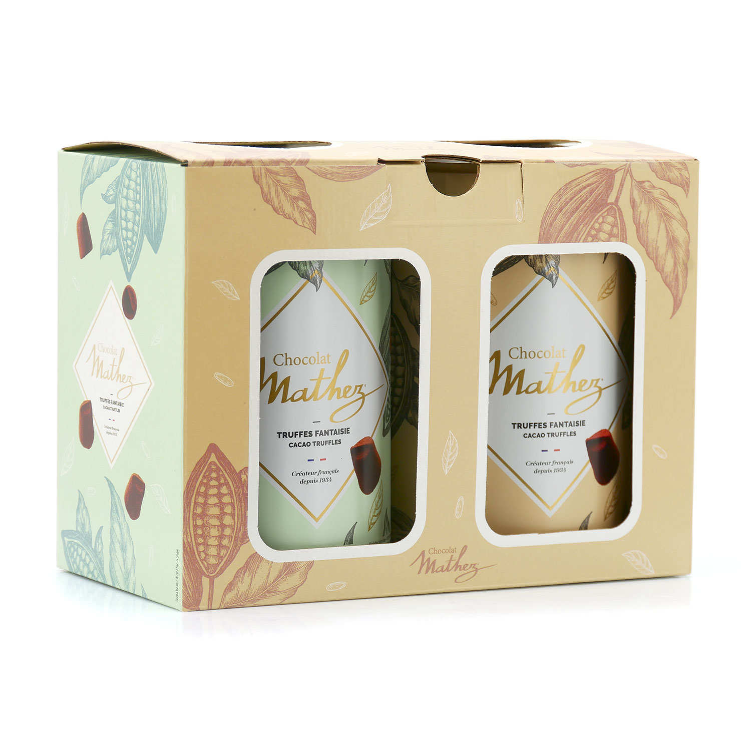Coffret cadeau Pastel de Truffes nature et fantaisie au caramel au beurre salé