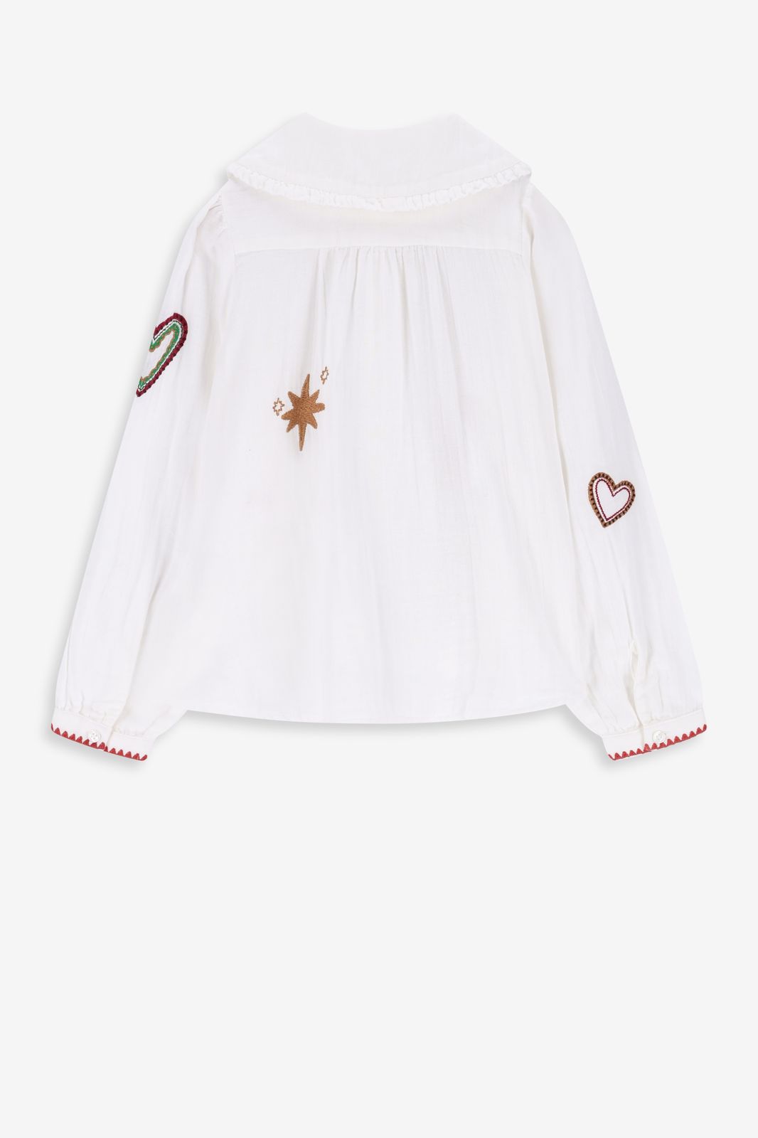 Witte blouse met embroidery