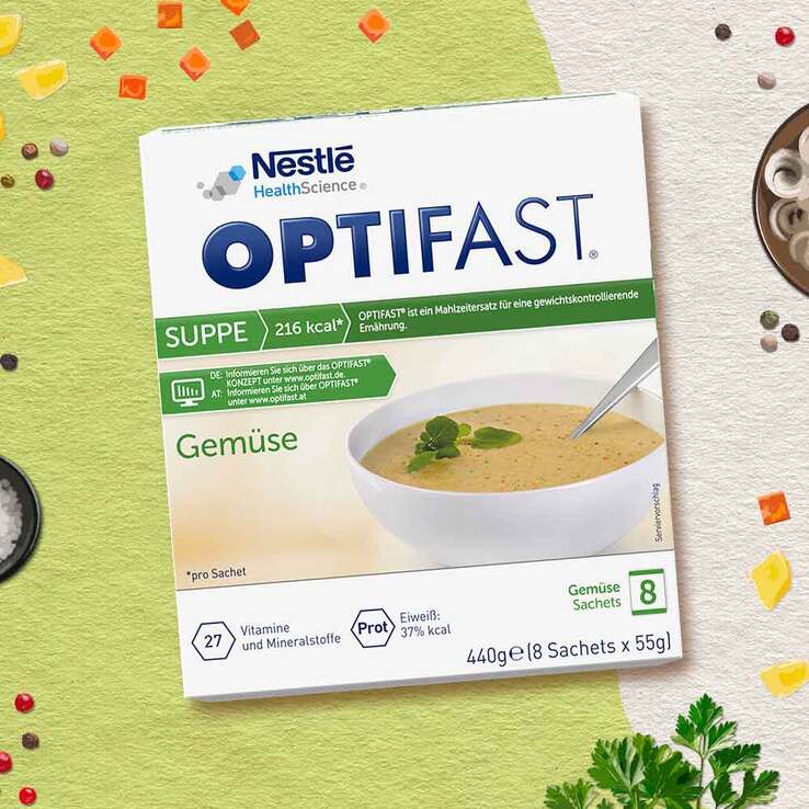 Optifast Suppe Gemüse Pulver, 8X55 g