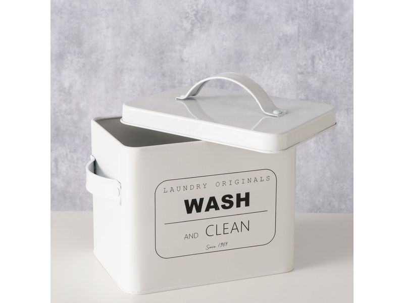 Boltze Waschmittelbox Domestico 4 l, Weiss Waschmittelbehälter für Tabs und Pulver